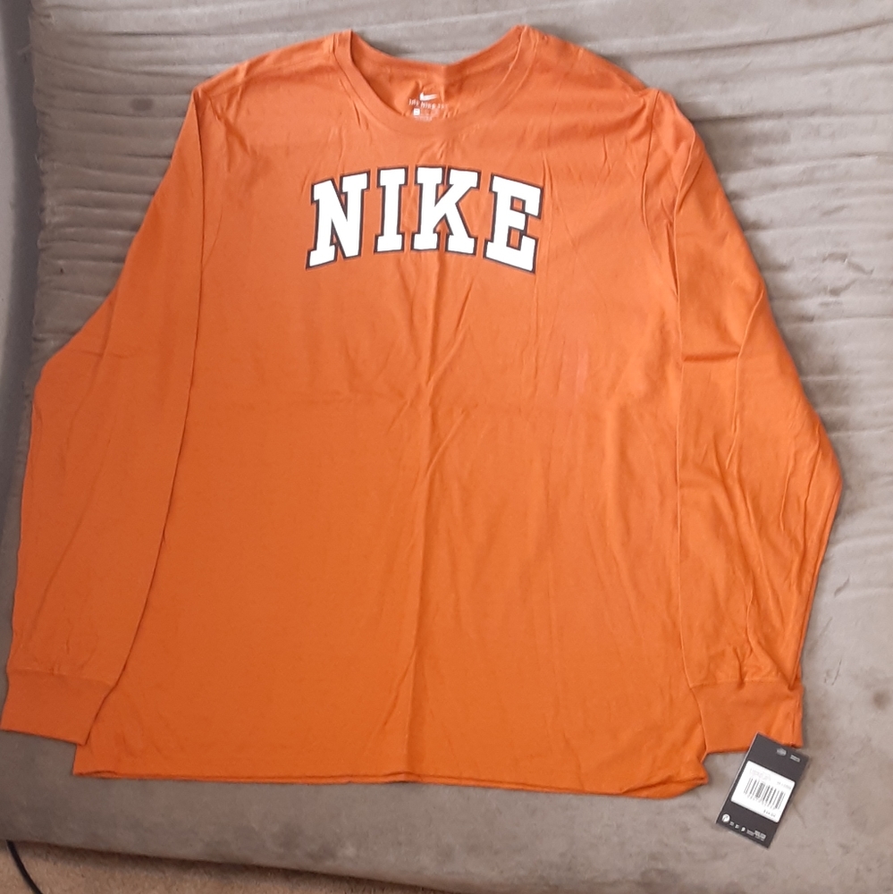 Nike Texas Longhorns Shirt Mens Size 2XL Orange White Block Big Nike Logo NWT